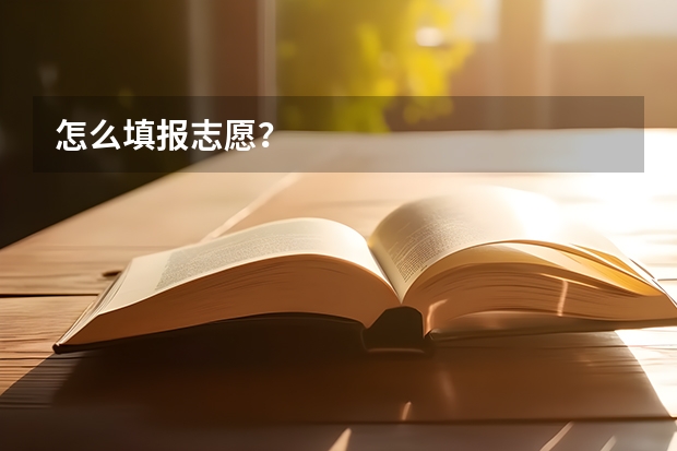 怎么填报志愿？