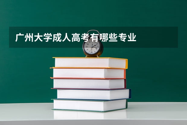 广州大学成人高考有哪些专业