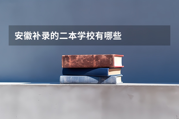 安徽补录的二本学校有哪些