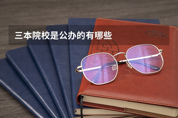 三本院校是公办的有哪些