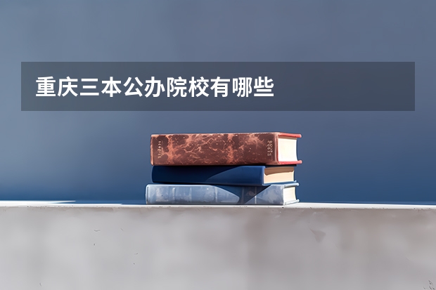 重庆三本公办院校有哪些
