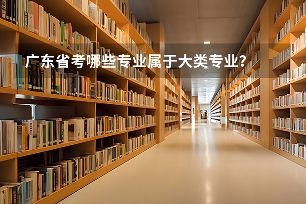 广东省考哪些专业属于大类专业?