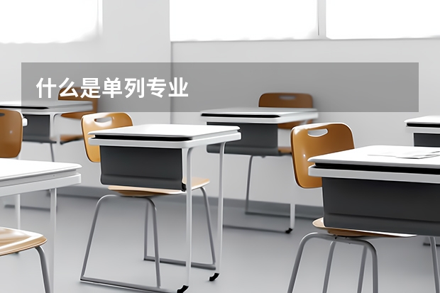 什么是单列专业