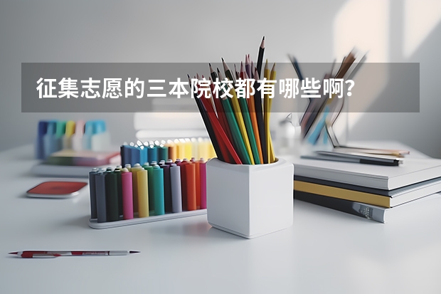 征集志愿的三本院校都有哪些啊?