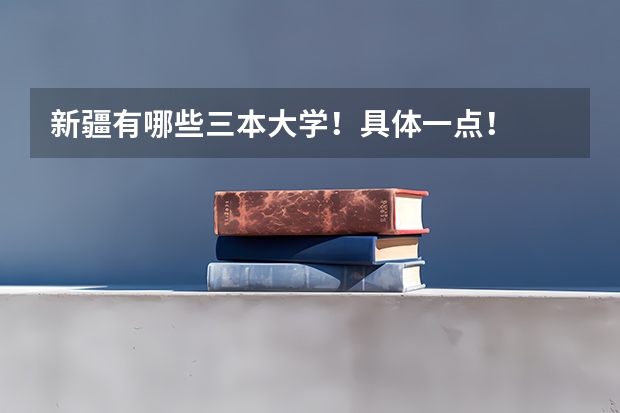 新疆有哪些三本大学!具体一点!