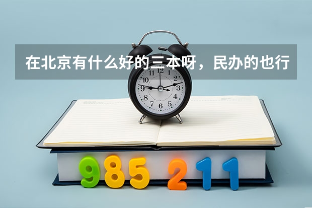 在北京有什么好的三本呀，民办的也行