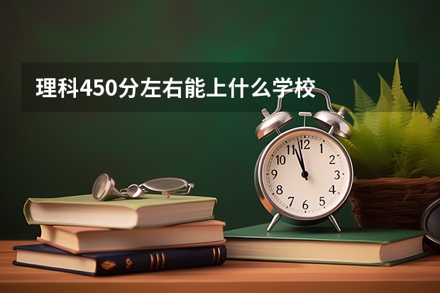 理科450分左右能上什么学校