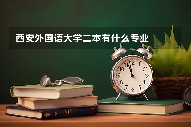西安外国语大学二本有什么专业