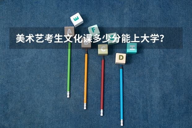 美术艺考生文化课多少分能上大学?
