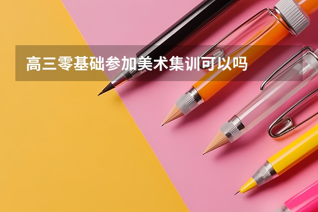 高三零基础参加美术集训可以吗