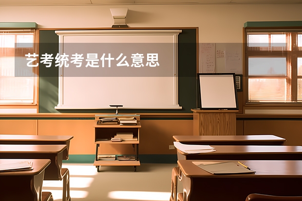 艺考统考是什么意思