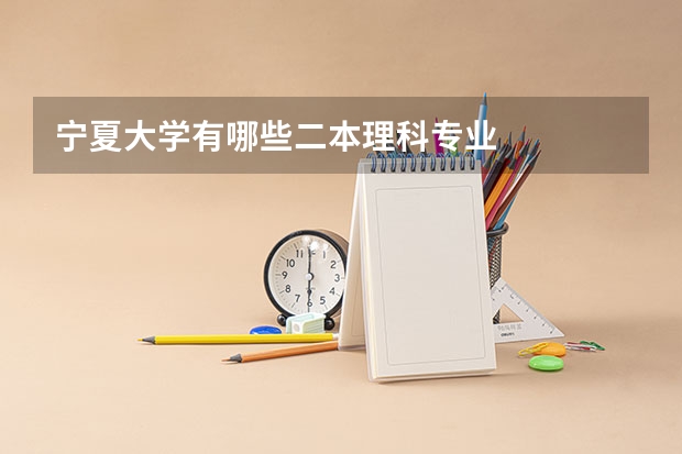 宁夏大学有哪些二本理科专业