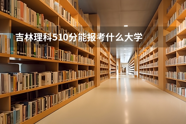 吉林理科510分能报考什么大学