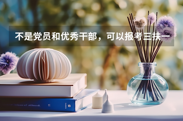 不是党员和优秀干部,可以报考三扶一支和大学生村官吗