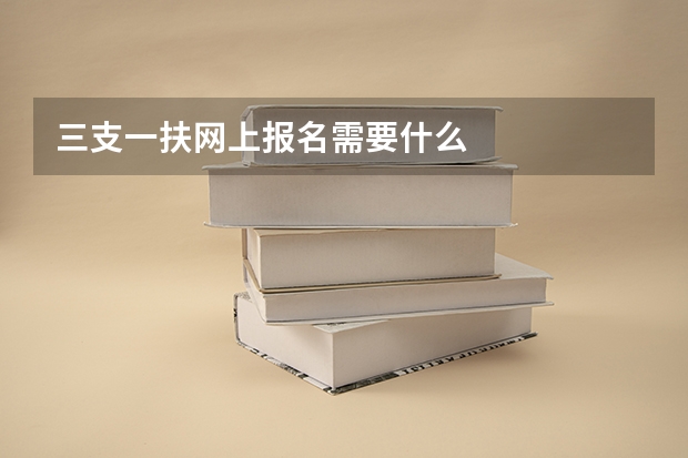 三支一扶网上报名需要什么