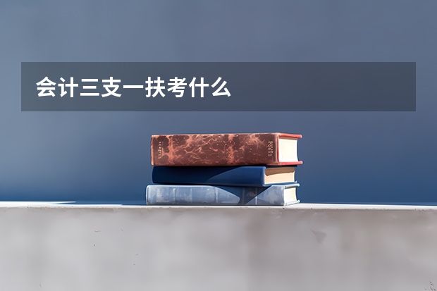 会计三支一扶考什么