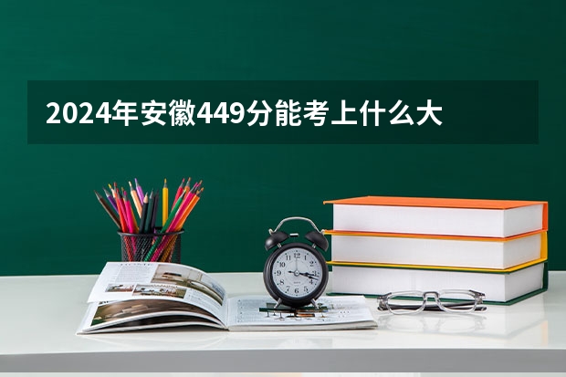 2024年安徽449分能考上什么大学?