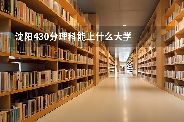 沈阳430分理科能上什么大学