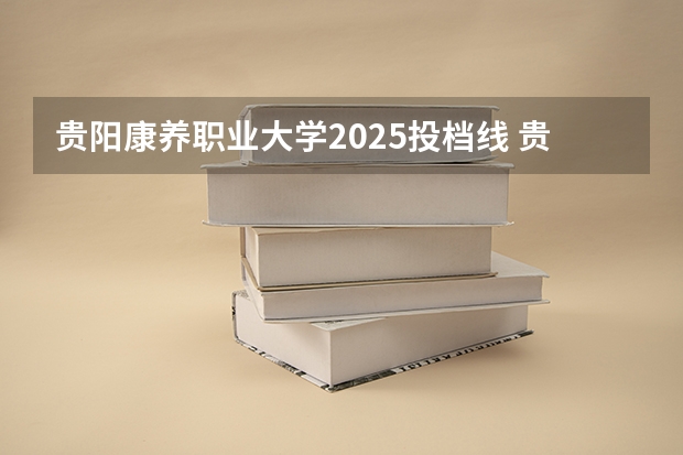 贵阳康养职业大学2025投档线 贵财大2025录取分数线