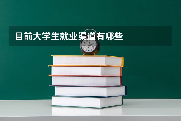目前大学生就业渠道有哪些