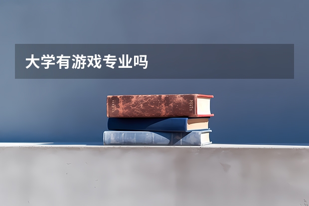 大学有游戏专业吗