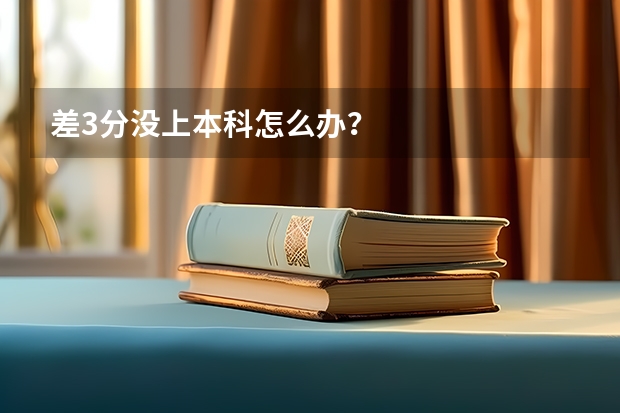 差3分没上本科怎么办?