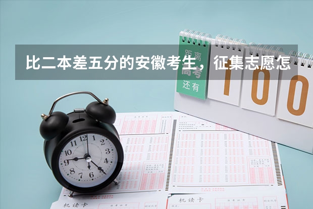 比二本差五分的安徽考生,征集志愿怎么填?